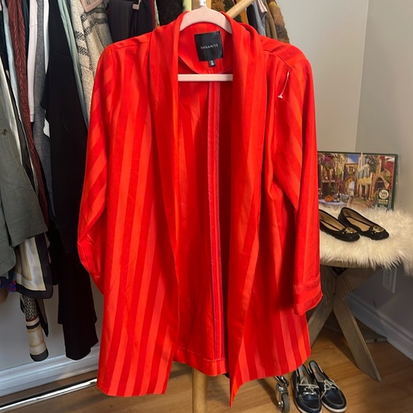 Dynamite Red Slightly Striped Blazer - Picture 1 of 1